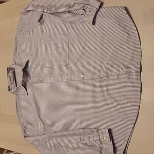 EUC VTG Gianni Versace Striped Button Front Shirt with Front Pocket